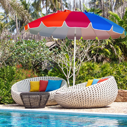 8ft Beach Umbrella with Sand Anchor