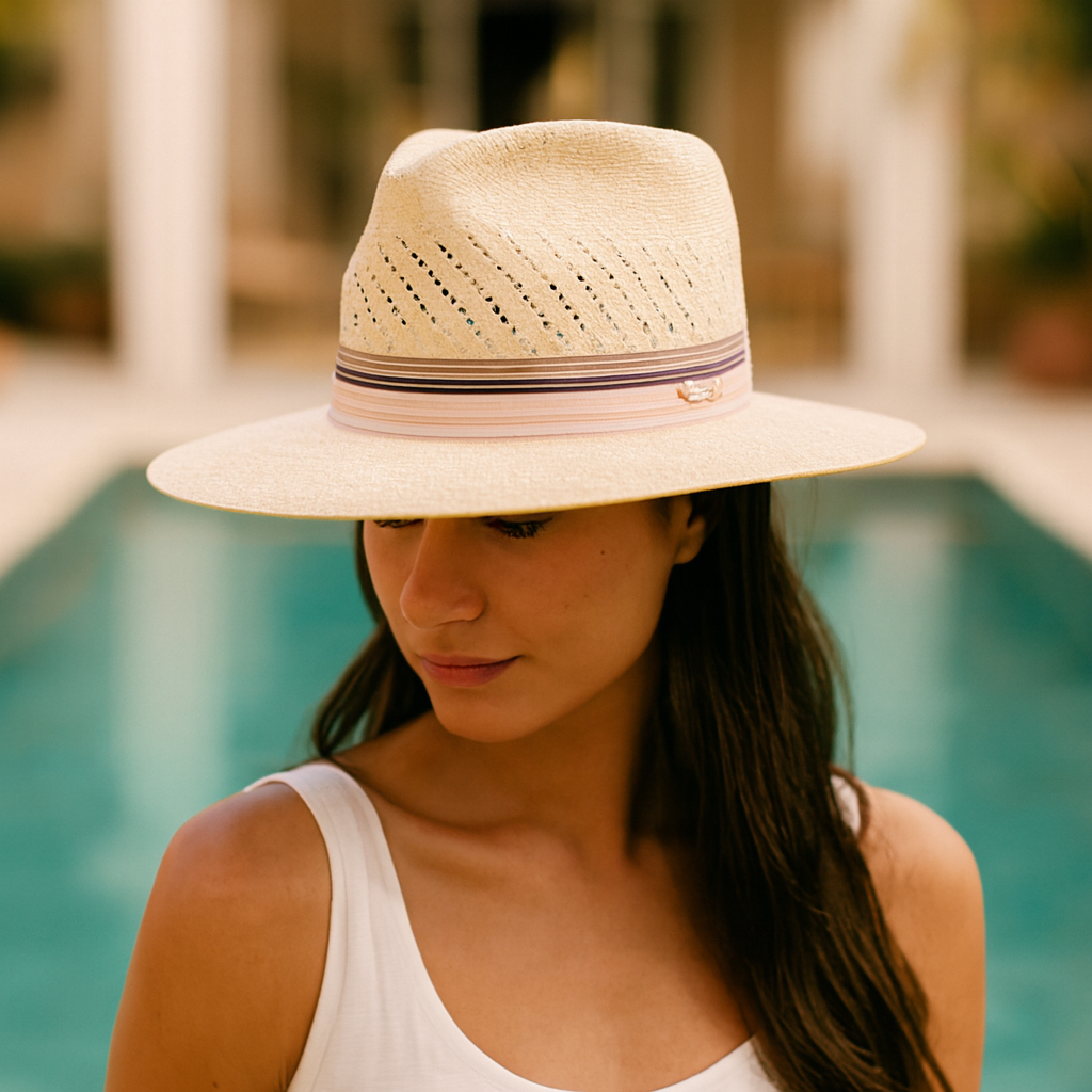 Palms Fedora worn poolside