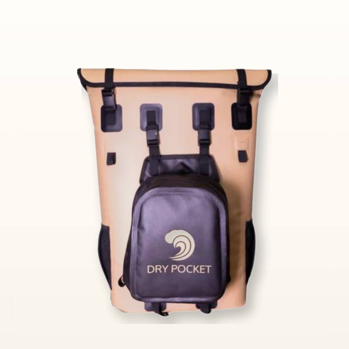 Studio product photo for The Bellavia Waterproof Floating Backpack Cooler With Dry Bag